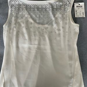 NWT - White tank with sparkle detail